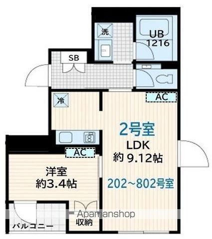 SKULD墨田緑(1LDK/6階)の間取り写真