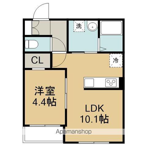 日の出3丁目AP(1LDK/2階)の間取り写真