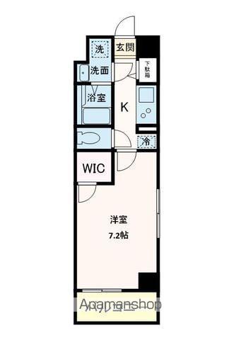 プライマル浦安(1K/1階)の間取り写真