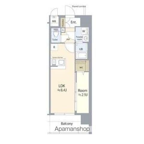 エスリード名古屋サザンプレイス(1LDK/12階)の間取り写真