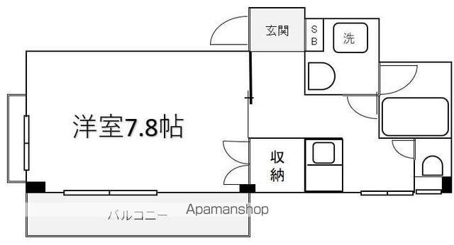 松下ビル(1K/3階)の間取り写真