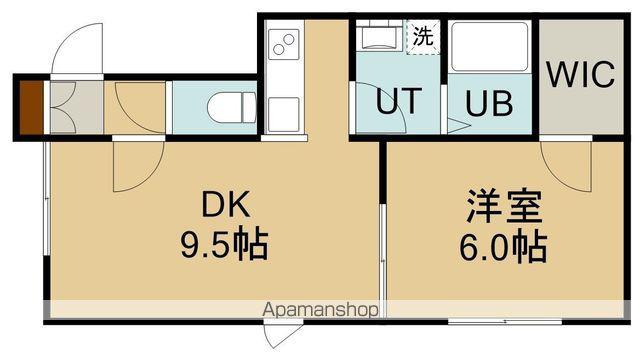 ドミールMK(1DK/1階)の間取り写真