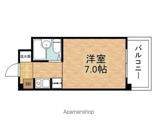 レジデンス八日市(1K/3階)の間取り写真