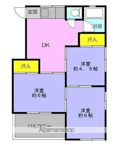 コーポ81(3DK/2階)の間取り写真