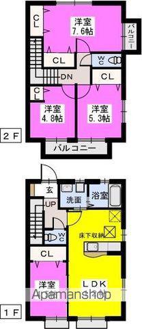 エーストゥ粕屋(4LDK/1階)の間取り写真