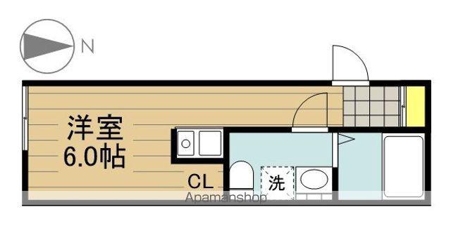 パラディーゾ戸田(1K/1階)の間取り写真