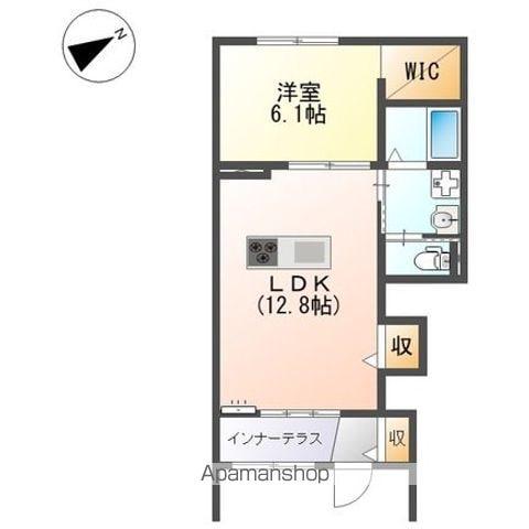 メゾン ベイリーフ(1LDK/1階)の間取り写真