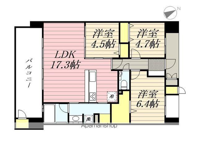 S-RESIDENCE愛宕サウス(3LDK/8階)の間取り写真