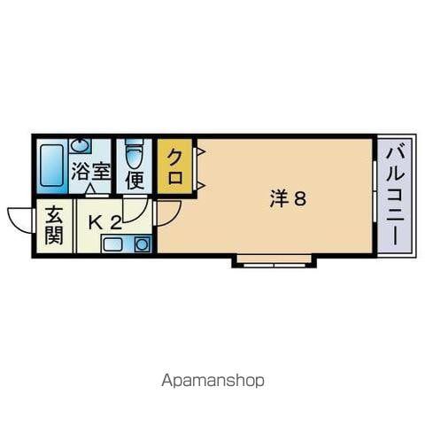 ピエモンテ藤崎(1K/4階)の間取り写真