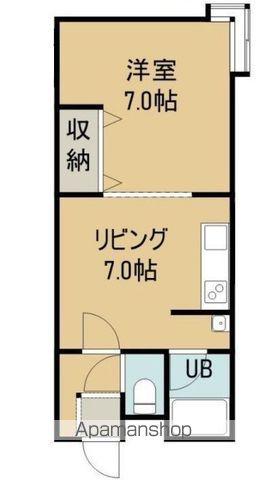 エルピノ(1DK/2階)の間取り写真