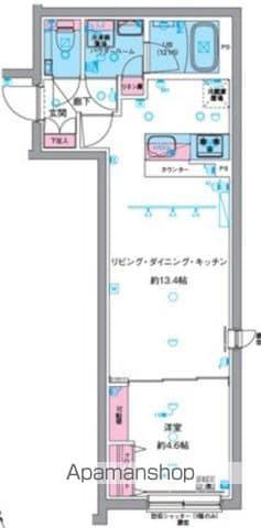 ジェノヴィア中野坂上(1LDK/1階)の間取り写真