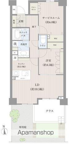 アデニウム高輪(1SLDK/1階)の間取り写真