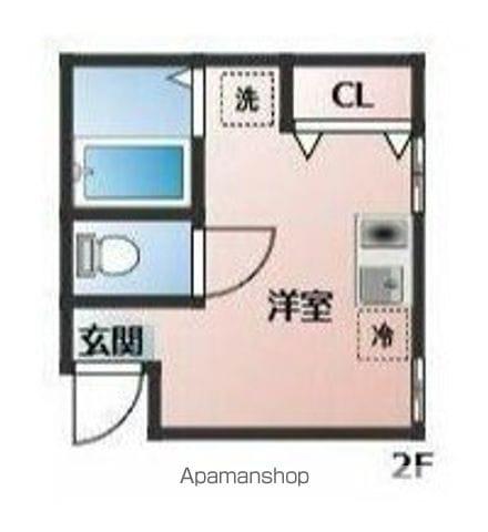 ステップ岩瀬(ワンルーム/2階)の間取り写真