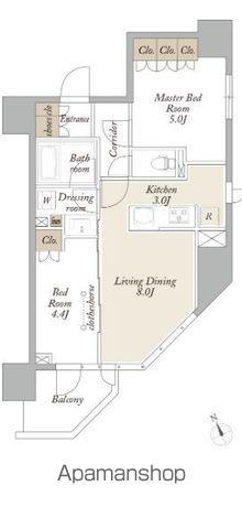プライマル浅草言問通(2LDK/4階)の間取り写真