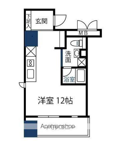 LIFE GRANDE HAKATA(ワンルーム/11階)の間取り写真
