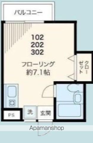 TCRE早稲田(ワンルーム/1階)の間取り写真