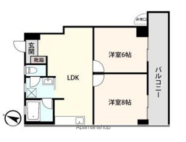 アシスト第2足利マンションⅡ(2LDK/7階)の間取り写真