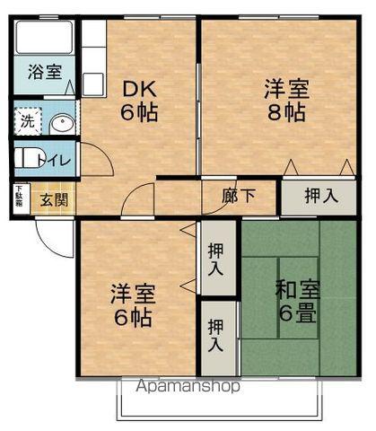 サンライフ美芳(3DK/2階)の間取り写真