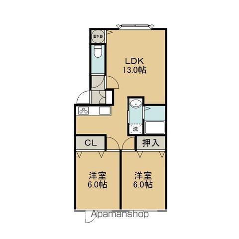 PEARLY SHELLⅡ(2LDK/2階)の間取り写真