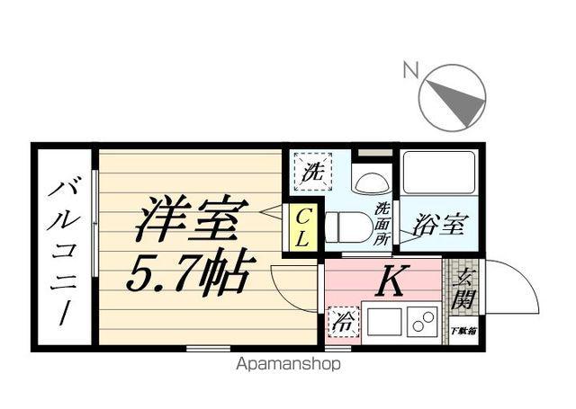 ベラビスタ保土ヶ谷A棟(1K/1階)の間取り写真