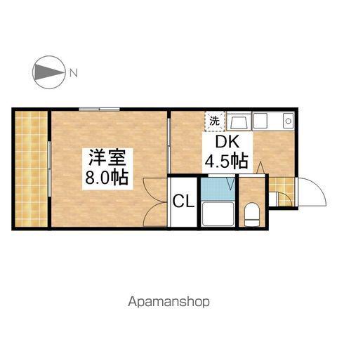 田中ビル(1DK/3階)の間取り写真