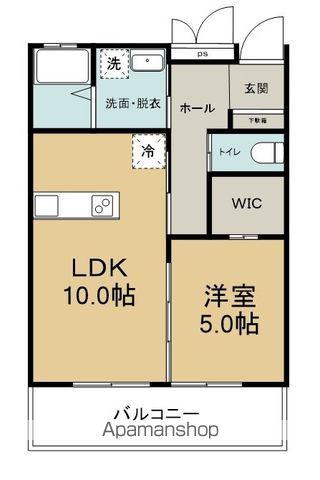 岡本アパートメント(1LDK/1階)の間取り写真