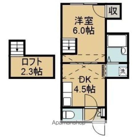 ハイツヒロⅤ(1DK/1階)の間取り写真