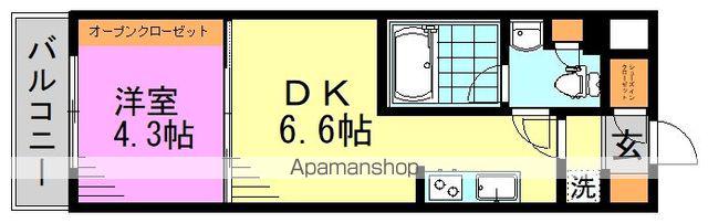 TASUKI RICHESSE HIGASHI-KOENJI(1DK/1階)の間取り写真