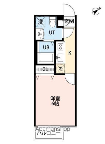 グレイス北松戸(1K/1階)の間取り写真