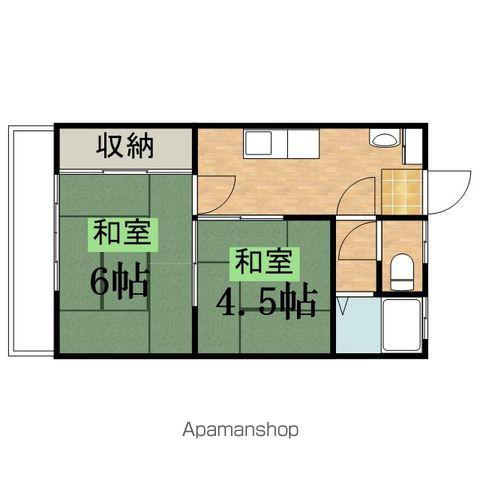 コーポ春日(ワンルーム/2階)の間取り写真