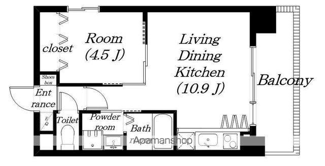 J COURT石山駅前(1LDK/10階)の間取り写真