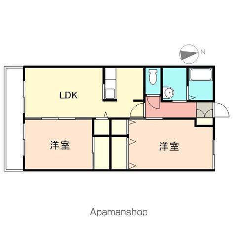 プリムローズ平和(2LDK/1階)の間取り写真