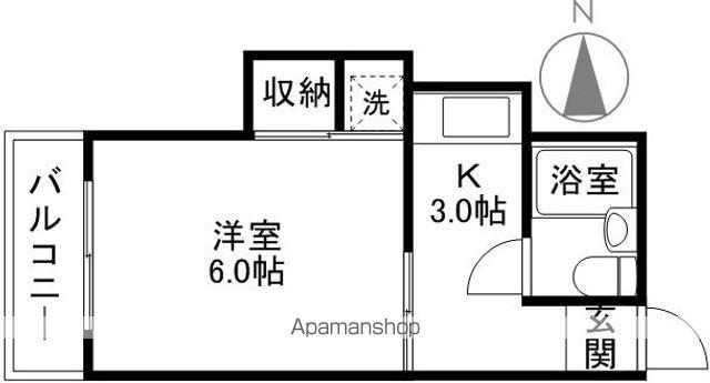 サン・ジョルジョ(1K/1階)の間取り写真
