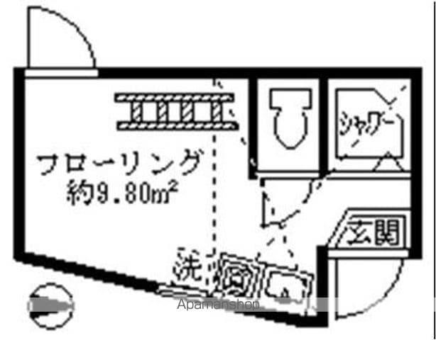 フェリスダリア(ワンルーム/1階)の間取り写真