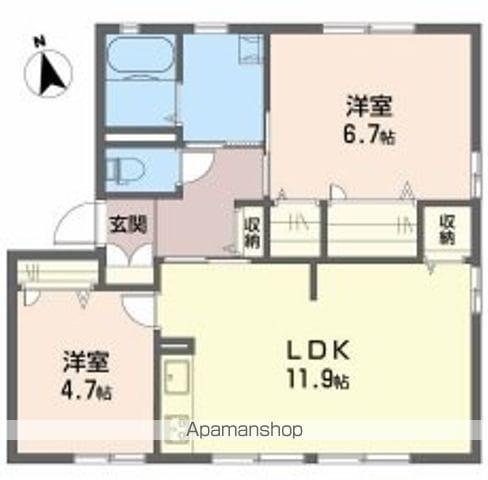 ファミール・ビレジ C棟(2LDK/1階)の間取り写真