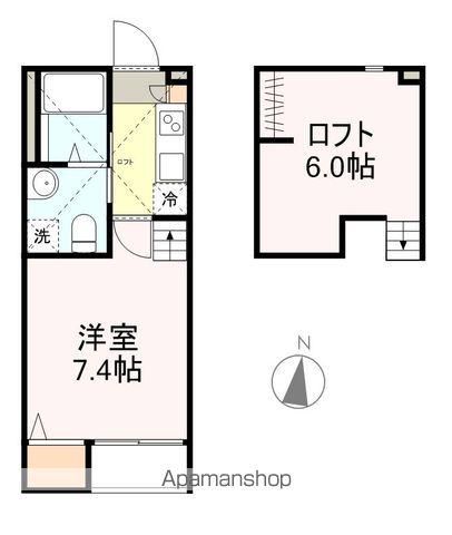 LE COURAGE(1K/2階)の間取り写真