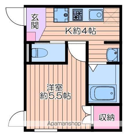 メゾン クレリア(1K/1階)の間取り写真