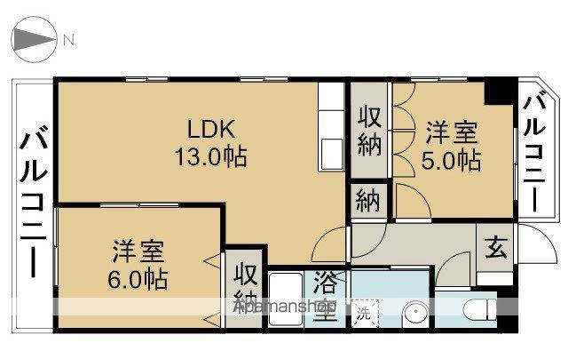 リアライズ甚目寺(2LDK/8階)の間取り写真