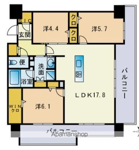 照葉オーシャンステージ イースト棟(3LDK/5階)の間取り写真