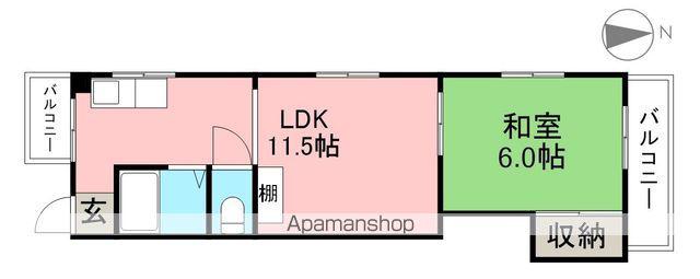 武田マンション(1LDK/3階)の間取り写真