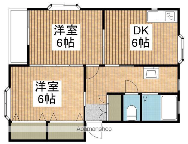 グランパズK2(2DK/1階)の間取り写真