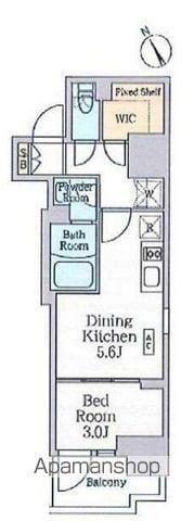 クレストコート門前仲町(2LDK/14階)の間取り写真