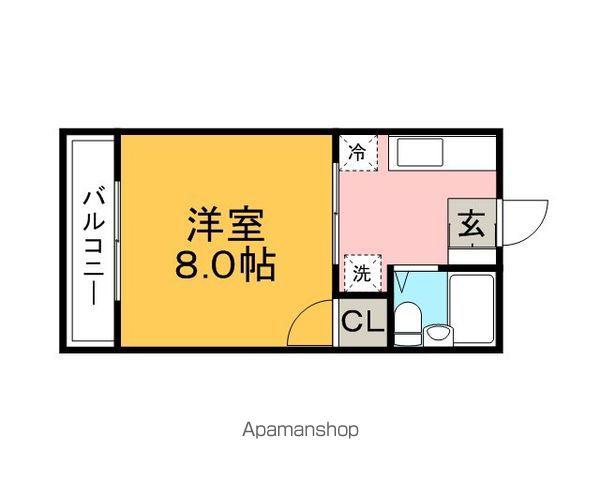 シティみの原(1K/1階)の間取り写真