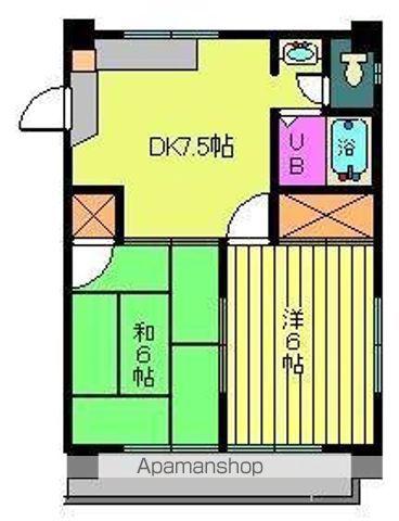 メゾン宝(2DK/2階)の間取り写真