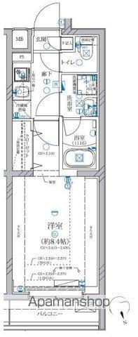 ALIVIS新江古田(1K/1階)の間取り写真