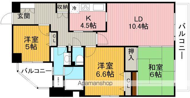 ハイム豊中上野東(3LDK/1階)の間取り写真