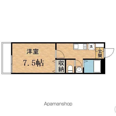 フラワーハイツクロダ(1K/2階)の間取り写真