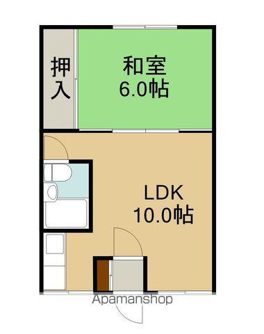 榎本第1桧荘(1LDK/1階)の間取り写真
