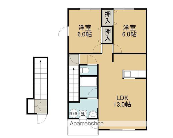 メゾンシャリテ(2LDK/2階)の間取り写真