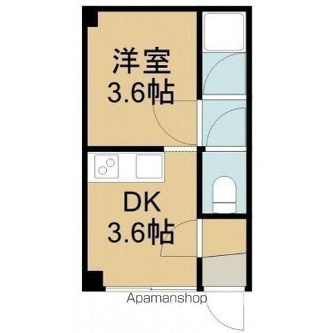 マキシタビル(1DK/3階)の間取り写真